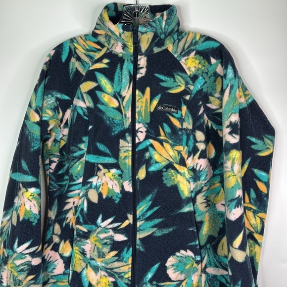 Columbia Centon Springs Printed Full Zip Fleece Jacket Size Small - Picture 2 of 8